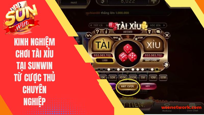 Kinh nghiệm chơi tài xỉu tại Sunwin